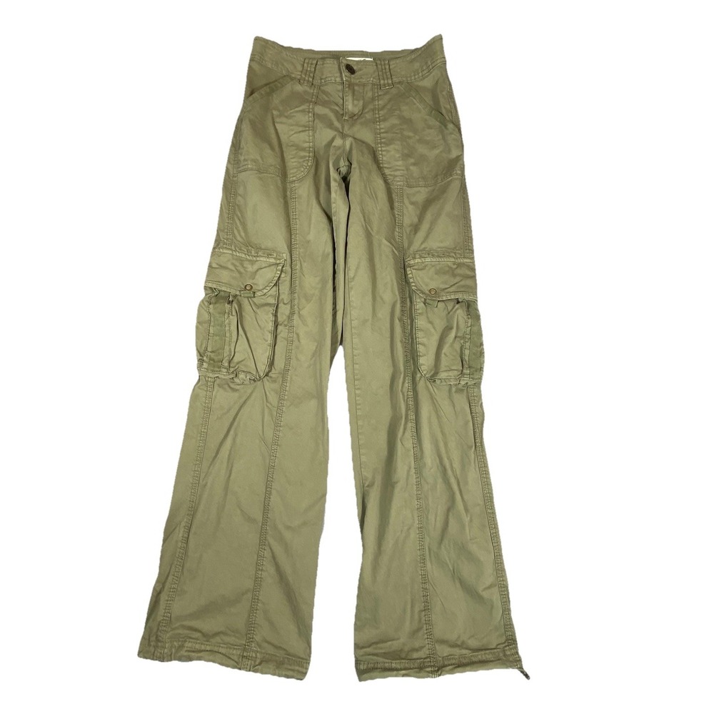 Y2K Garage‎ Women's Sz 00 Flare Boot Cut Cargo Pants Baggy Army Green Utility